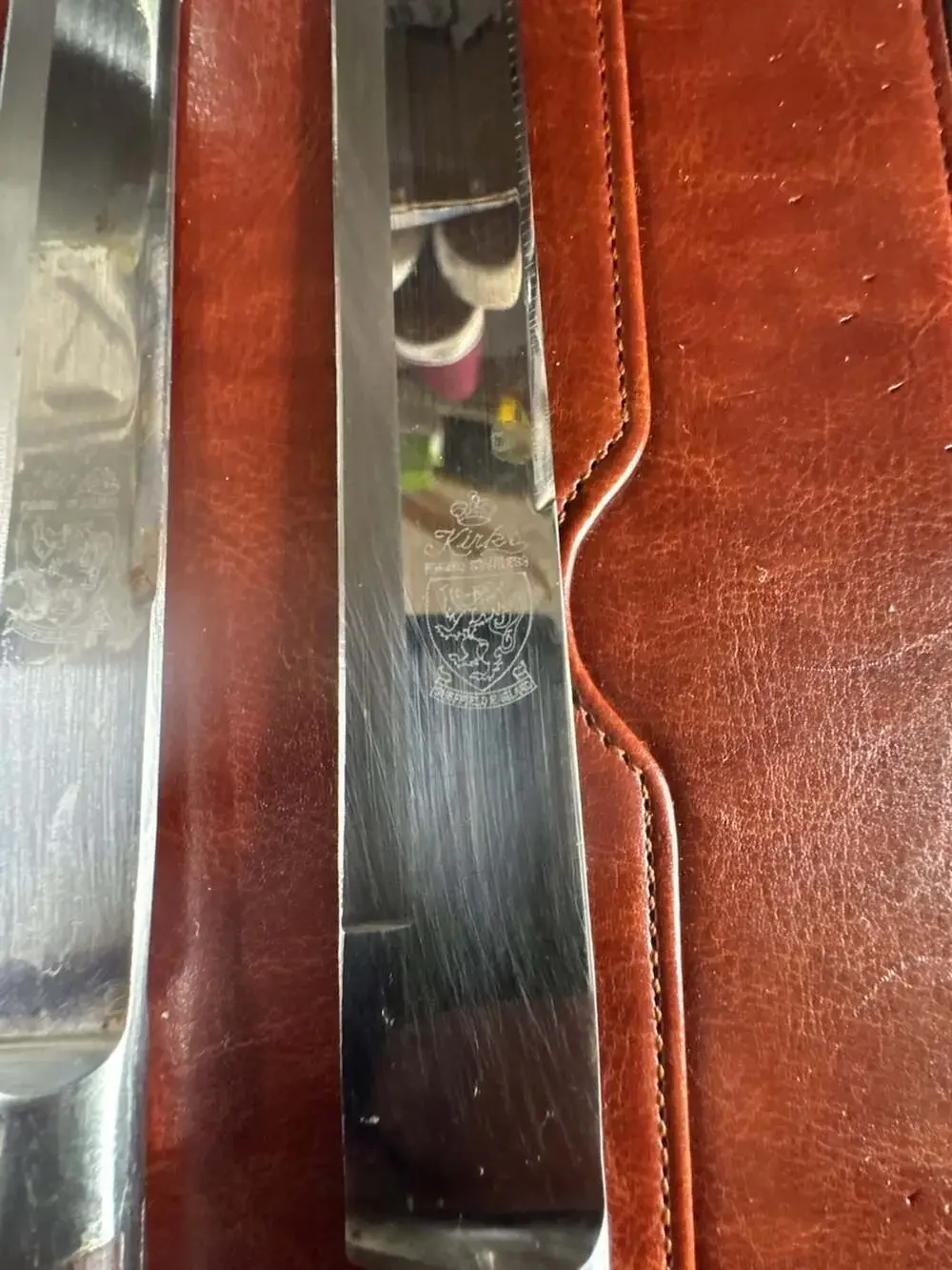 Vintage Kirk's Forged Stainless Sheffield England Carving Slicing Knife Set